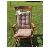 Wooden Rocking Chair with Cushions