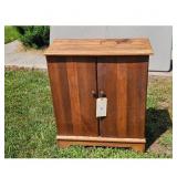 Vintage Wooden Cabinet with Compartments