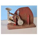 Antique Metal Egg Scales with Red Finish