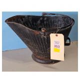 Vintage Metal Coal Scuttle Bucket Fireplace Ash Pa