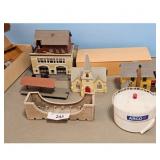 Model Train Buildings Lot - Fire Station, Church,