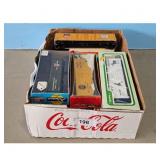 Assorted HO Scale Model Train Cars and Accessories
