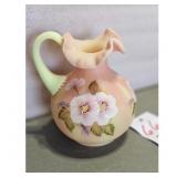 Fenton Art Glass Hand Painted Pitcher