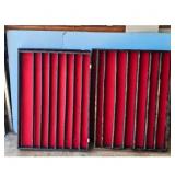Vintage Display Trays with Red Velvet Lining Set o