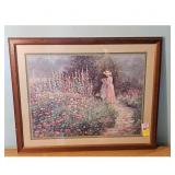 Framed Print of Mother and Daughter in Garden