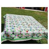 Vintage Quilt 110" x 84" Handmade Patchwork
