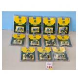 Lot of 11 John Deere Diecast Tractors