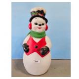 Vintage Blow Mold Snowman Christmas Decoration