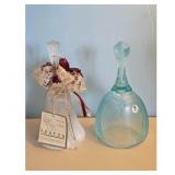 Fenton Opalescent &Sea Mist Blue Glass Bells