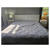 White Queen Bed Set with Nightstands