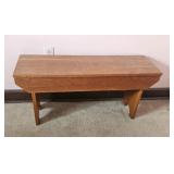 Rustic Wooden Bench Brown Seating