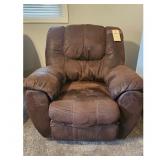 Brown Faux Leather Recliner Chair