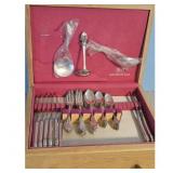 Rogers Bros Silverware and Case