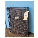 Wire Dog Crate 24 x 30 x 18 Black Plastic Tray