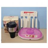 Rubbermaid Party Platter  Utensil Holder Set