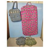 Vera Bradley Multicolor Tote Garment Backpack Set