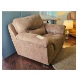 Taupe Suede Recliner Armchair