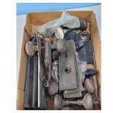 Vintage Door Knobs and Plates Lot