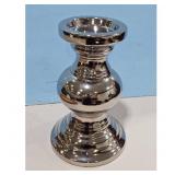Silver Tone Pillar Candle Holder