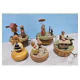 Vintage Musical Figurines Lot - Children Playing,