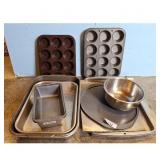 Assorted Baking Pans  Mixing Bowl Set