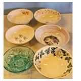 Multicolor Floral Set Porcelain Bowls
