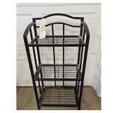 Black Metal 3-Tier Plant Stand