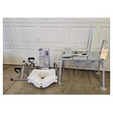 Shower chair/toilet rise/Pedal Exerciser