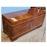 Walnut V-inlay Blanket Chest