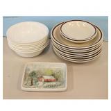 Sterling China Woodhaven Stoneware Bowls  Dish