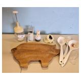 Pig Cutting Board/Dietetic Scale/Utensils/Nut Chop