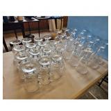 Clear Glass Drinking Set 24+ Pc