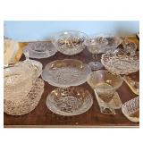Cut Glass Serving Dish Set