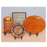 Round Tuit Plaque/Floral Plate/Picture Frame