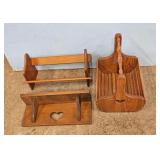Oak Home Decor Lot Magazine Rack Shelves