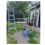 Tool Lot With Ladder/Shelving Unit