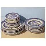 Johnson Bros Willow Set of 16+ Plates