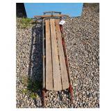 Red Wood Sled Display
