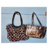 Coach Multicolor & Bronze Handbag