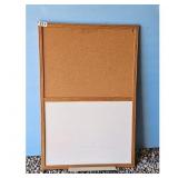 Cork Whiteboard Combo Board Wood Frame 45x24