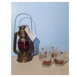 Pennsylvania Railroad Lantern & Train Tumbler Set