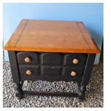 Black Wood Tone End Table by Bassett Furniture