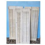 3ft White Louvered Shutters Set