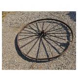 54 inch diameter Metal Wagon Wheel Garden Art