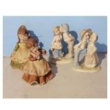 Ceramic Figurines-Kissing children & Girls holding