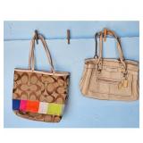 Coach Multicolor Patchwork Tote & Beige Shoulder B