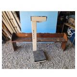 Detecto Cream Wood Scale & 5ft Wood Bench Set