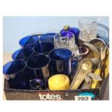 Cobalt Blue Glassware/Utensils