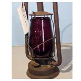 Dietz New York Railroad Lantern w/red globe