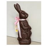 Large Chocolate Easter Bunny with Pink Ribbon